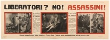 RSI “LIBERATORI? NO! ASSASSINI!” LOCANDINA DI PROPAGANDA REP. SOCIALE ITALIANA