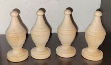 Turned Wood Finial Unfinished Ready To Stain Or PAINT 4.5" Tall Diameter...