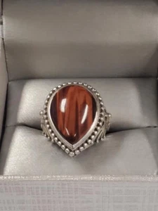 Sterling Silver Size 8 Statement Ring 15.6 Grams - Picture 1 of 7