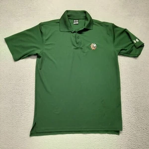 Under Armour Fighting Sioux Hawks UND Polo Shirt Mens Small North Dakota Green - Picture 1 of 7