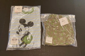 Hanna Andersson Disney Mickey Striped Shirt Printed Short 140 10 NWT - Picture 1 of 7