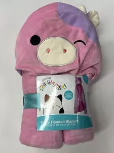 Original Squishmallows Patty Hooded Blanket Pink 30in X 50in NEW - Picture 1 of 3