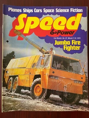Speed & Power Magazine No.51 Mar 7-14 1975 Cover Jumbo Fire Fighter 248g - Image 1 of 3