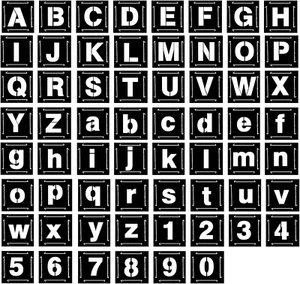 Eage 1 Inch Letter Stencils for Painting, 62 Pcs Reusable Plastic Letter Number - Picture 1 of 12