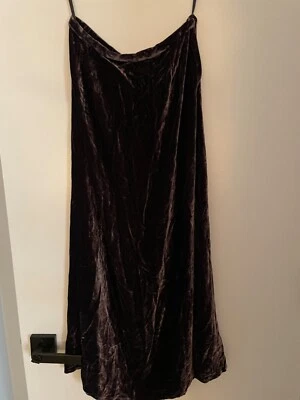 EILEEN FISHER Falda Terciopelo Talla S/P Marrón Foto 1 de 4