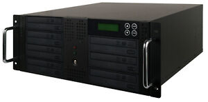 7 Burner Blu-ray DVD Rackmount Duplicator Copier Recording Disk Copy+1TB+USB