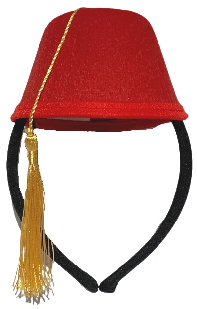 Mini DIADEMA SOMBRERO FEZ ROJO Disfraz Shriners Payaso Fieltro Gorra Borla Turco Divertido  Foto 1 de 4