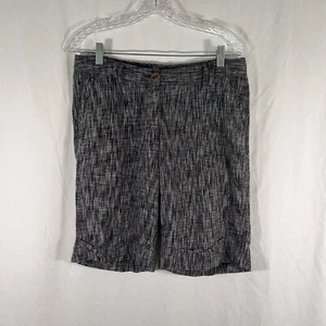 Kenzie Girl Shorts Youth Girl 9 Grey Linen Blend Button Zip 11.5" Inseam Pockets - Picture 1 of 9