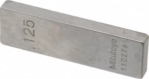 Mitutoyo 0.125" Rectangular Steel Gage Block Accuracy Grade 0, Includes Certi... - Picture 1 of 1