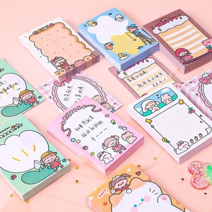 Cartoon Doodle Girl Post-it Notes Girly Heart stationary cute office supplies - Picture 1 of 10