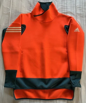 Adidas Adulto Pullover Sudadera Activa Hombre Talla Grande Naranja Cuello Alto RARA Foto 1 de 4