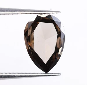0.98Ct Lab Grown Pear Shape Diamond Brown Colour Diamond For Engagement Ring - Picture 1 of 10