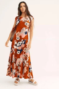 New Free People My Vibe Midi Dress sz S - Picture 1 of 5