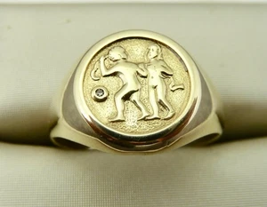 Ring 333/- Gold Diamant Adam und Eva Motiv - Bild 1 von 10