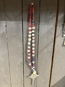 COLLAR DE CUENTAS DE COMERCIO DE PIELES NATIVAS AMERICANAS ANTIGUO ANTIGUO ANTIGUO RARO ROSARIO? - Imagen 1 de 23