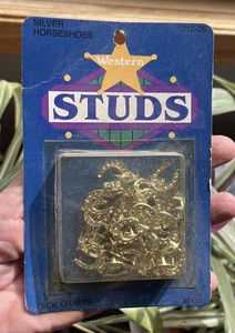 Vintage Gick Crafts Western HUFEISEN Nieten 312-26 Neu in Verpackung Taiwan **LESEN** - Bild 1 von 4