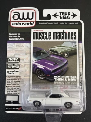 2020 AUTO WORLD 1970 DODGE CHALLENGER RT MUSCLE MACHINES  1:64 CAR - Image 1 of 4