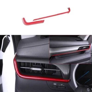 Para Toyota Highlander 2020-2022 Rojo Brillante Consola Central Salpicadero Tira Borde - Imagen 1 de 5