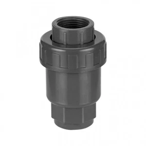 Válvula de retención PVC-U tuerca de retención 2x rosca interior - Imagen 1 de 5