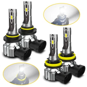 OXILAM 9005 H11 LED Headlights Kit Combo Bulbs High Low BEAM Super White Bright - Imagen 1 de 19
