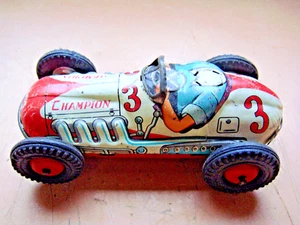 RARO -- 1955 Yonezawa Chamption #3 Tin Friction Race Car -- Japón - Imagen 1 de 8