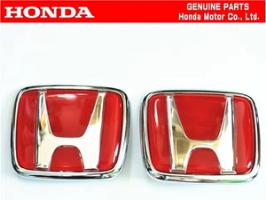  HONDA GENUINE S2000 AP1/AP2 Red Front & Rear Emblem Badge Set OEM - Picture 1 of 3