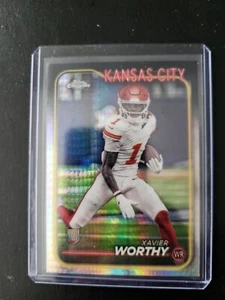 XAVIER WORTHY RC 2024 Topps Chrome Football Base #208 KC Chiefs - Picture 1 of 2
