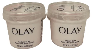 Olay Kaolin reinigende Körpermaske aus Ton für Frauen, 0,35 Unzen 2er-Pack - Bild 1 von 5