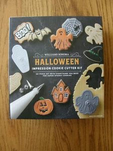 Williams Sonoma Halloween Cookie Cutter Set-Pumpkin,Bat,Mummy,Ghost,Boo,Web -New - Picture 1 of 7