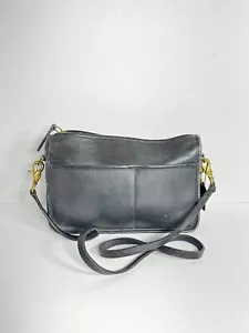 Coach Vintage Leather Companion Shoulder Bag Black 014-5069 Made In USA 1980s - Picture 1 of 17