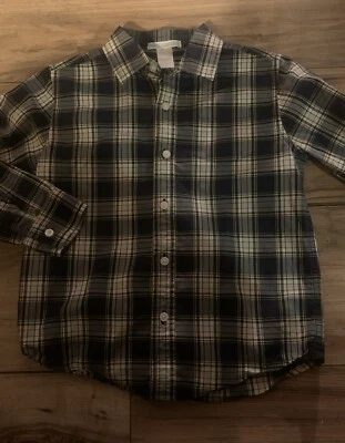 Рубашка на пуговицах с длинным рукавом для мальчиков Janie And Jack размер 6 синяя желтая  - Изображение 1 из 3