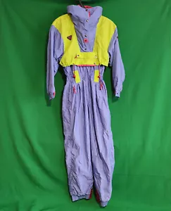 Degre 7 Patrick Vallencant Ski Suit Vintage Winter Sportswear Snowsuit Sz 34-36 - Picture 1 of 13