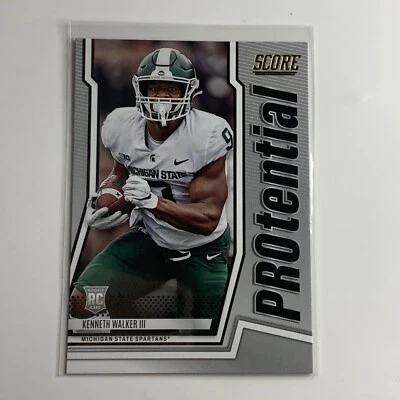 Kenneth Walker III Rookie Card. 2022 Score Protential Insert. Card p-kw - Image 1 of 2