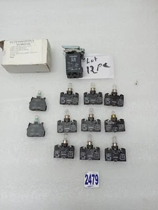 Schneider Electric ZBV-M4, ZBV-M6 SIEMENS 3SB3400-1A, 3SB3400-1C (LOT OF 12 PCs) - Picture 1 of 8