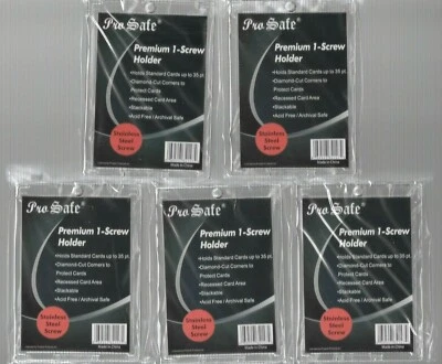 10 PREMIUM ONE SCREW SCREWDOWN REGULAR CARD HOLDERS 1 SCREW ARCHIVAL SAFE - Image 1 of 3