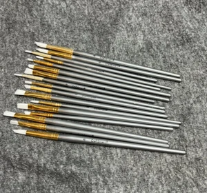 17 Assorted Craft Artist Detail Brushes By Craftsmart Paint Brushes White Tips - Picture 1 of 3