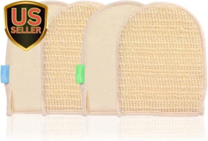 Exfoliating Loofah Mitt Shower Gloves - Bath Glove Body Scrubber Exfoliator f... - Picture 1 of 1