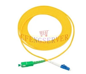 SC/APC to LC/UPC SM Single Mode 9/125 Fiber Patch Cord Simplex 10 Meter - Picture 1 of 10
