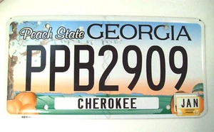2015 Georgia State Car Tag License Plate Expired, Cherokee County, Auto Tag - Picture 1 of 2