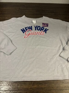 Felpa donna New York Giants NFL taglio a V in tessuto spugna taglia XL grigia nuova - Foto 1 di 6