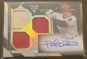 2016 Topps Triple Threads Peter O'Brien Auto Relic Rookie 15/75 Diamondbacks - Picture 1 of 1