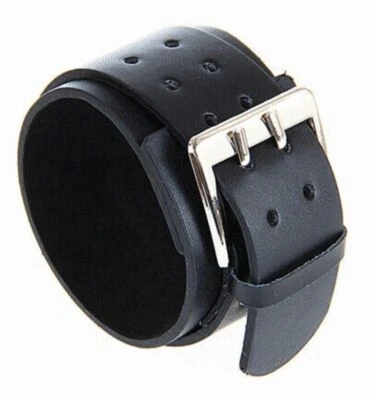 Brazalete brazalete brazalete ajustable de cuero ancho punk ajustable para hombre Foto 1 de 4