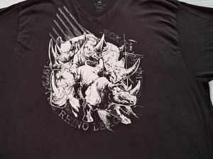 Rhino League White & Black Cotton Animal T-shirt Size 6XL Ecko Unltd - Picture 1 of 8