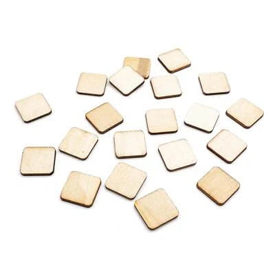 quadratische Holzplättchen 20mm 20 Stück - Bild 1 von 4