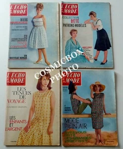 L'ECHO de la MODE lot 4 revues 1962 magazines 17 18 19 20 tintin patrons femme - Imagen 1 de 1