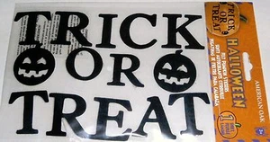 TRICK OR TREAT ~ Halloween Felt Pumpkin Stickers - Picture 1 of 1