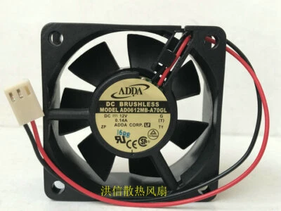 ADDA AD0612MB-A70GL DC12V 0.14A 60mm 6025 2-wire axial fan - Image 1 of 4