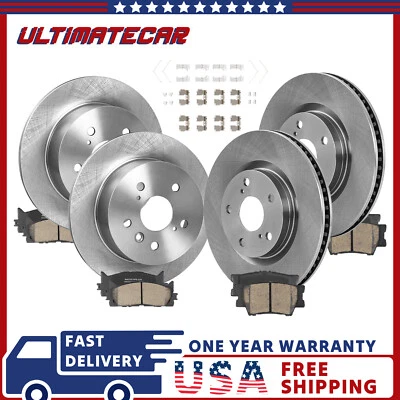 Front Rear Disc Rotors Brake Pads For 2013-2017 Toyota Camry Avalon Lexus ES350 - Image 1 of 4
