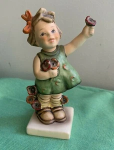 Vintage MJ Hummel Goebel TMK-6 SPRING CHEER (1979-1991) 5” Girl With Flowers - Picture 1 of 9