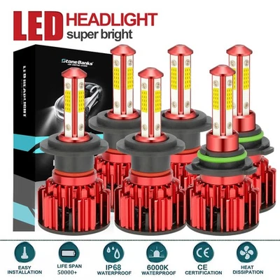 For Mercedes-Benz C230 2002-2007 H7+H7+9006 6x Combo LED Headlight Foglight Bulb - Image 1 of 4